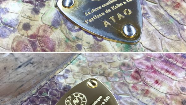 ATAO(アタオ)のパイソン財布のチャームのメッキ加工