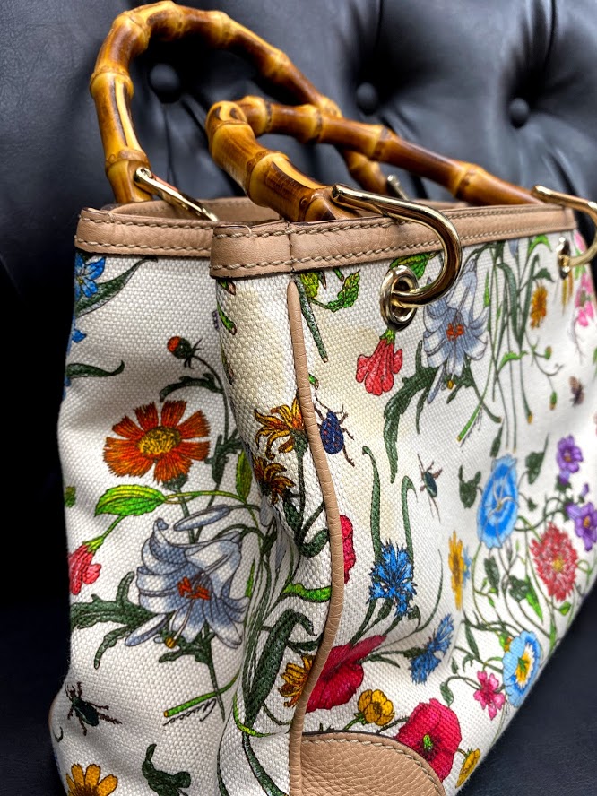 グッチフローラキャンバストートバッグクリーニング | 新宿御苑工房 