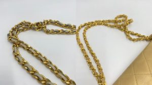 シャネルチェーンバッグ再メッキ加工