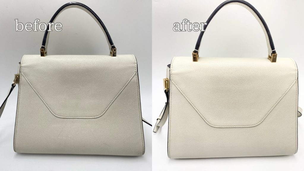 ヴァレクストラバッグのデニム色移り修復事例