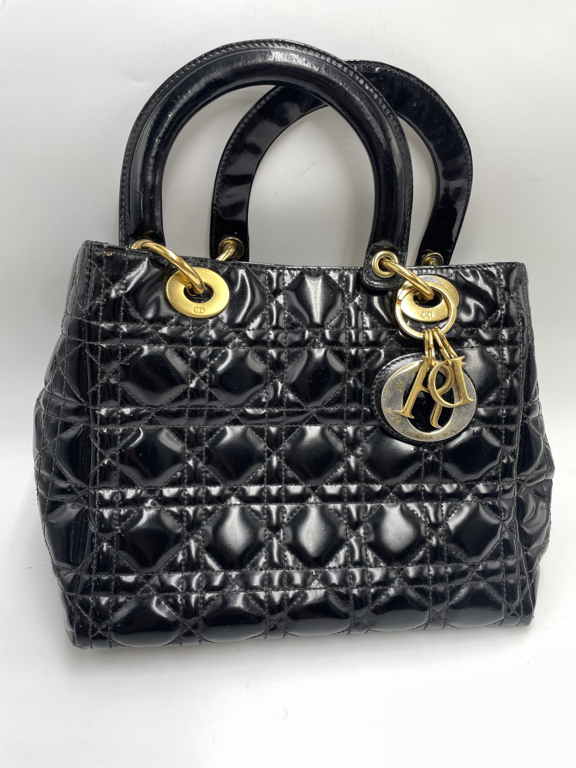 レディディオール バッグ 修理前 型崩れ くすみ